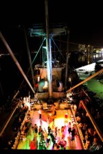 American Victory Ship lit up at special event resized